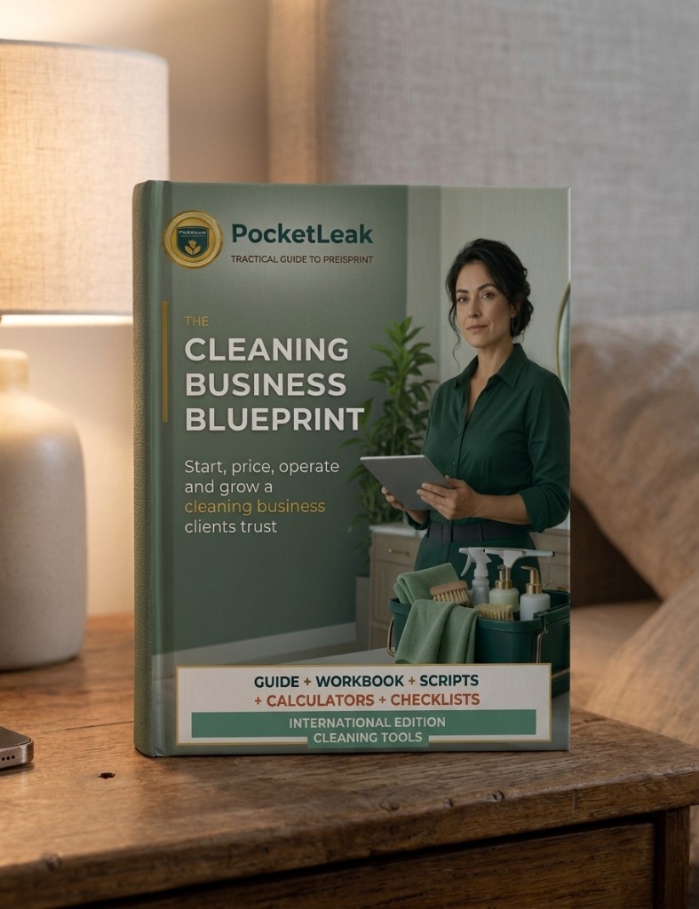 The Cleaning Business Blueprint 3D Hardcover Book Mockup